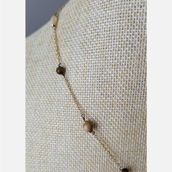 Lia Sophia Gold-Tone Necklace with Brown Faceted Bead & Tassel - Picture 5 of 9